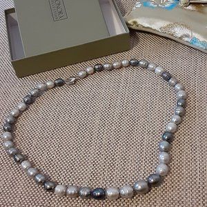 Ringed Cultured Pearl 20" Graduated Necklace